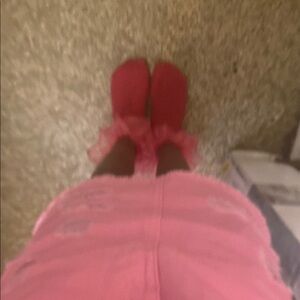 Pink Ruffled Skirt and Socks Set